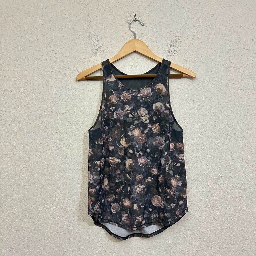 LULULEMON Sculpt Tank II Frosted Rose Mesh Panel Running Jogging